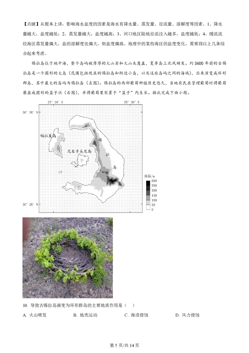 2024年高考地理试卷（山东）（解析卷）_地理历年高考真题_新&middot;PDF版2008-2025&middot;高考地理真题_地理（按年份分类）2008-2025_2024&middot;地理高考真题