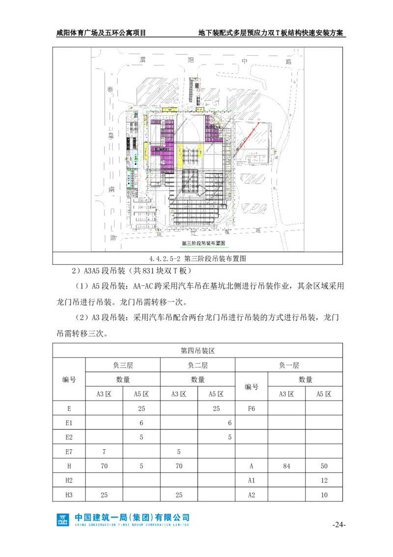 地下装配式多层预应力双T板结构快速安装方案_2021-2023年优秀施组方案_施工方案_咸阳体育广场项目地下装配式多层预应力双T板结构快速安装方案_1.施工方案