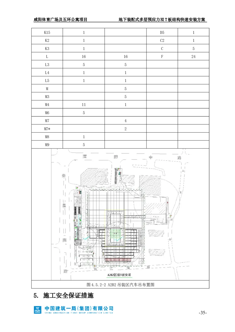 地下装配式多层预应力双T板结构快速安装方案_2021-2023年优秀施组方案_施工方案_咸阳体育广场项目地下装配式多层预应力双T板结构快速安装方案_1.施工方案