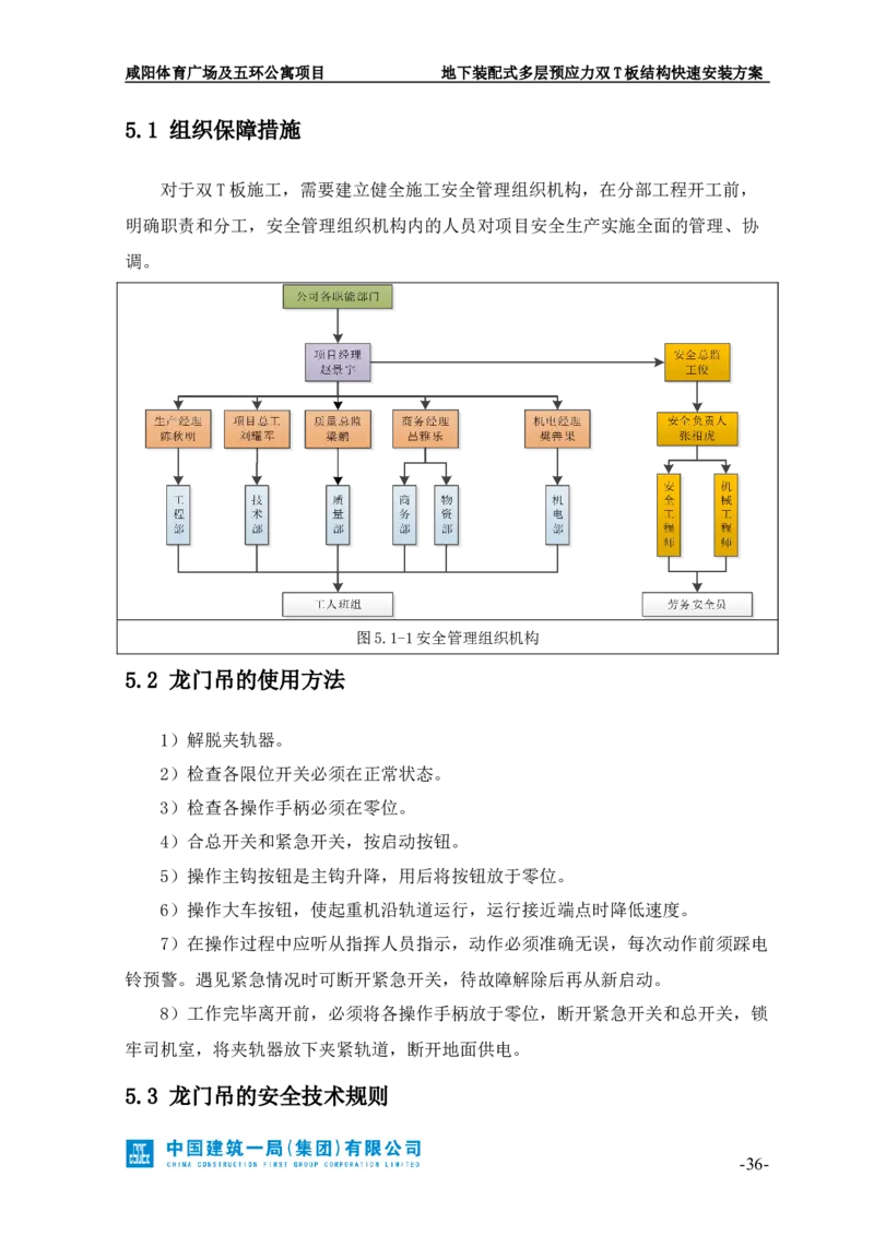 地下装配式多层预应力双T板结构快速安装方案_2021-2023年优秀施组方案_施工方案_咸阳体育广场项目地下装配式多层预应力双T板结构快速安装方案_1.施工方案