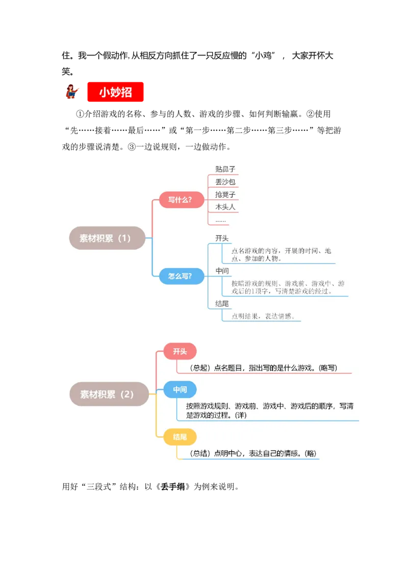 第七单元写话：有趣的游戏（素材积累）-（统编版）_一年级语文下册（统编版）_单元写作能力提升_2024版