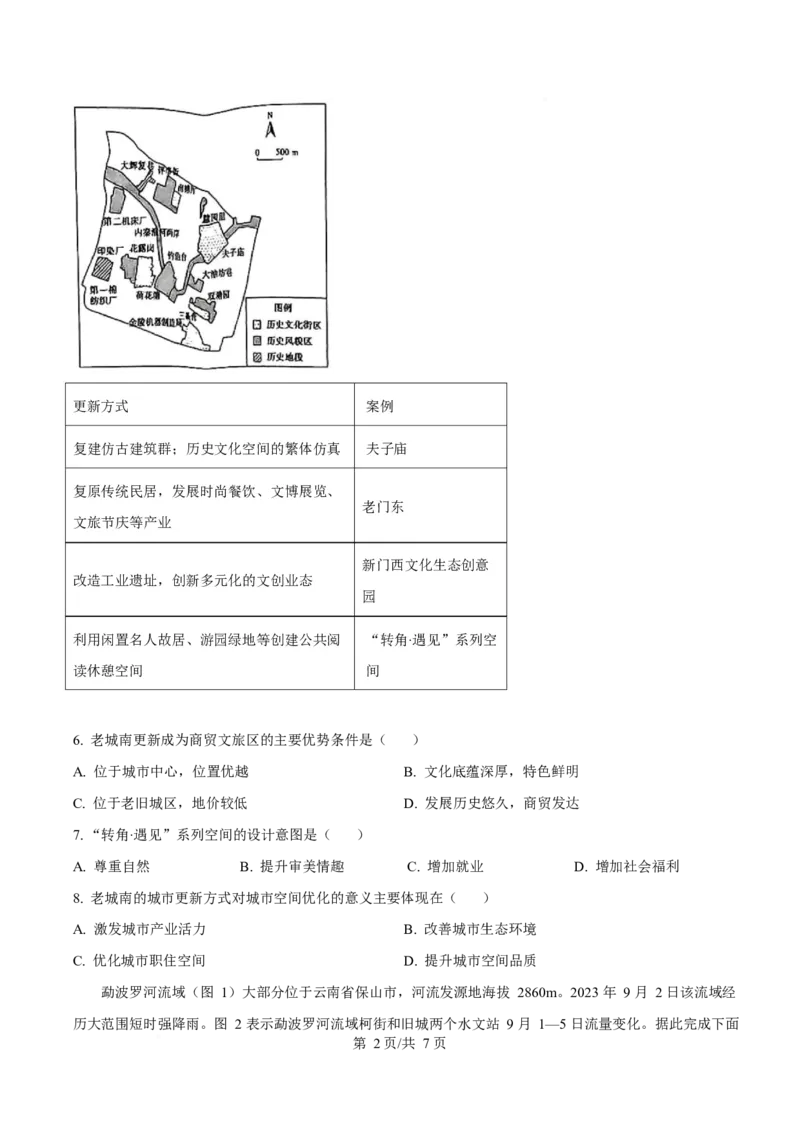 2025年高考地理试卷（安徽卷）（空白卷）_地理历年高考真题_新&middot;Word版2008-2025&middot;高考地理真题_地理（按年份分类）2008-2025_2025&middot;地理高考真题