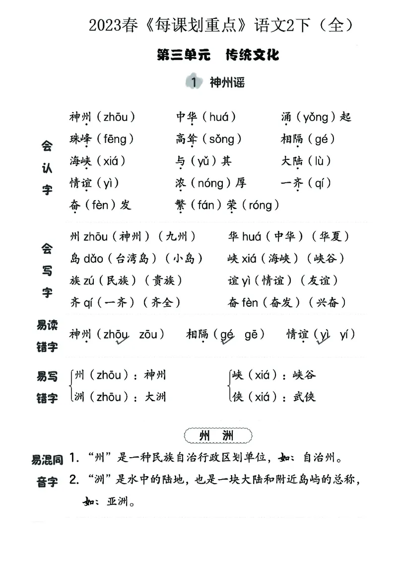 《名师每课划重点》23春语文2年级下册（RJ）_二年级上下册资料_小学二年级学习资料-25年更新版_2-02、小学二年级语文下册_2-2-2、练习题、作业、试题、试卷_电子册类