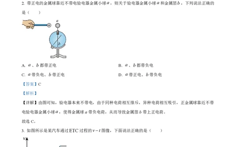 2025年高考物理试卷（海南卷）（1-6,14-18题)（解析卷）_物理历年高考真题_新&middot;PDF版2008-2025&middot;高考物理真题_物理（按年份分类）2008-2025_2025&middot;高考物理真题