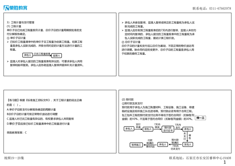 视频19&mdash;20集3.2工程合同管理2（可打印版）_2026年一级建造师_2026年一建管理_2025年一建管理SVIP_02-基础精讲✿高端面授✿深度强化_13-管理《教材精讲班》大微RS_讲义