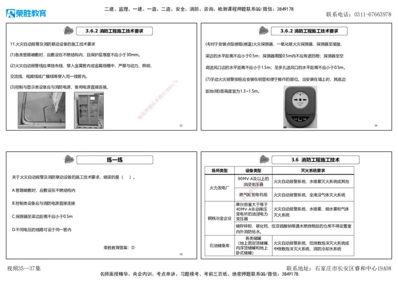视频35&mdash;37集3.6消防工程施工技术（可打印版）_2026年一级建造师_2026年一建机电_2025年一建机电SVIP_02-基础精讲✿高端面授✿深度强化_12-机电《教材精讲班》王峰RS推荐