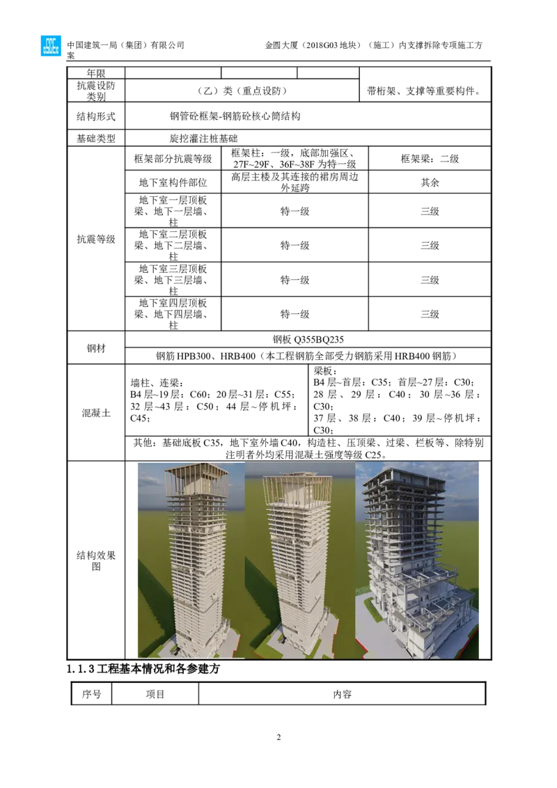 金圆大厦项目基坑工程内支撑拆除专项施工方案_2021-2023年优秀施组方案_施工方案_金圆大厦项目基坑工程内支撑拆除专项施工方案_1、施工方案