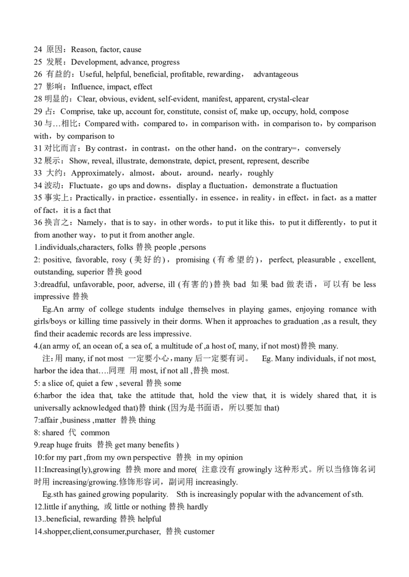 英语04高级词汇替换（英语作文）_S054高中英语备考必备学习资料包