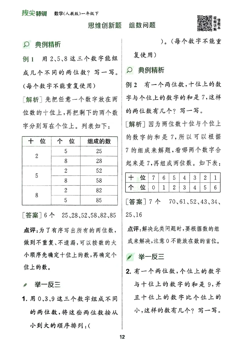 《周末拔尖学案》2024春数学1年级下册（RJ）_一年级上下册资料_小学一年级学习资料-25年更新版_1-04、小学一年级数学下册_1-4-2、练习题、作业、试题、试卷_人教版_电子册