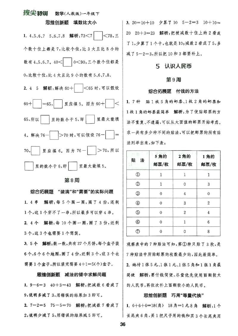 《周末拔尖学案》2024春数学1年级下册（RJ）_一年级上下册资料_小学一年级学习资料-25年更新版_1-04、小学一年级数学下册_1-4-2、练习题、作业、试题、试卷_人教版_电子册