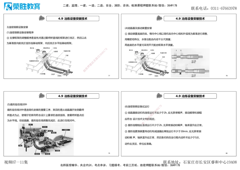 视频07&mdash;11集第4章工业机电工程安装技术1（可打印版）_2026年一级建造师_2026年一建机电_2025年一建机电SVIP_04-冲刺串讲✿考点强化✿小灶集训_讲义
