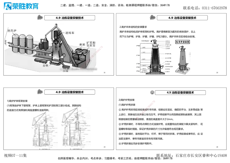 视频07&mdash;11集第4章工业机电工程安装技术1（可打印版）_2026年一级建造师_2026年一建机电_2025年一建机电SVIP_04-冲刺串讲✿考点强化✿小灶集训_讲义