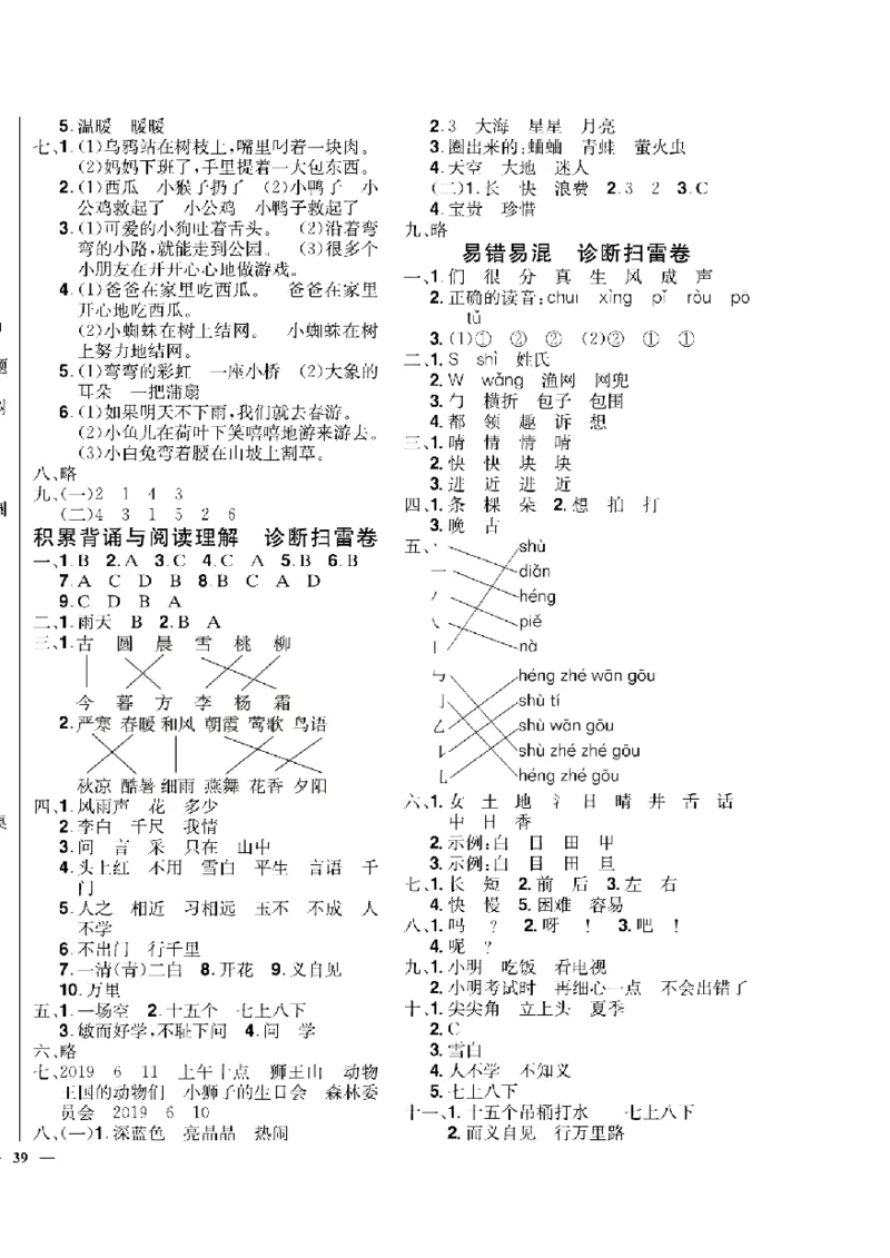 《快乐通关卷》语文1年级下册（RJ）_一年级上下册资料_小学一年级学习资料-25年更新版_1-02、小学一年级语文下册_3-6-2-2、练习题、作业、专项、试卷_部编（人教）版_电子册类
