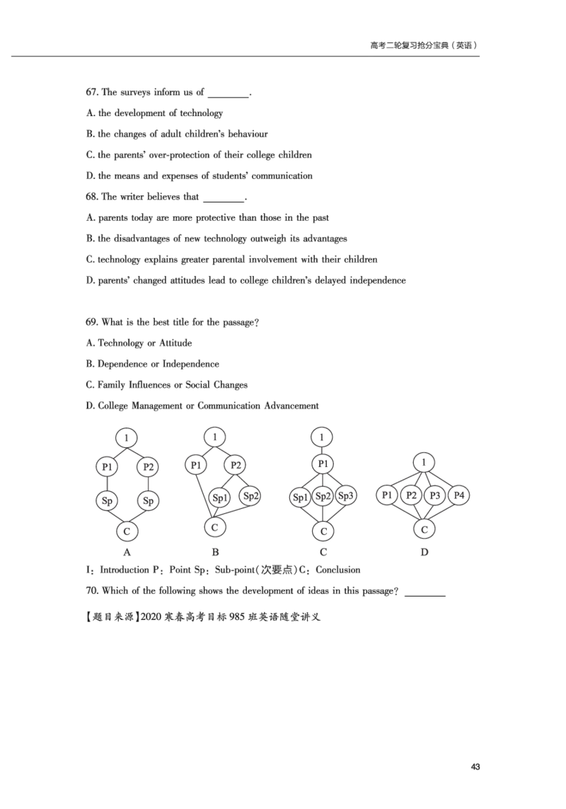 英语10高考二轮复习抢分宝典（英语）_S054高中英语备考必备学习资料包
