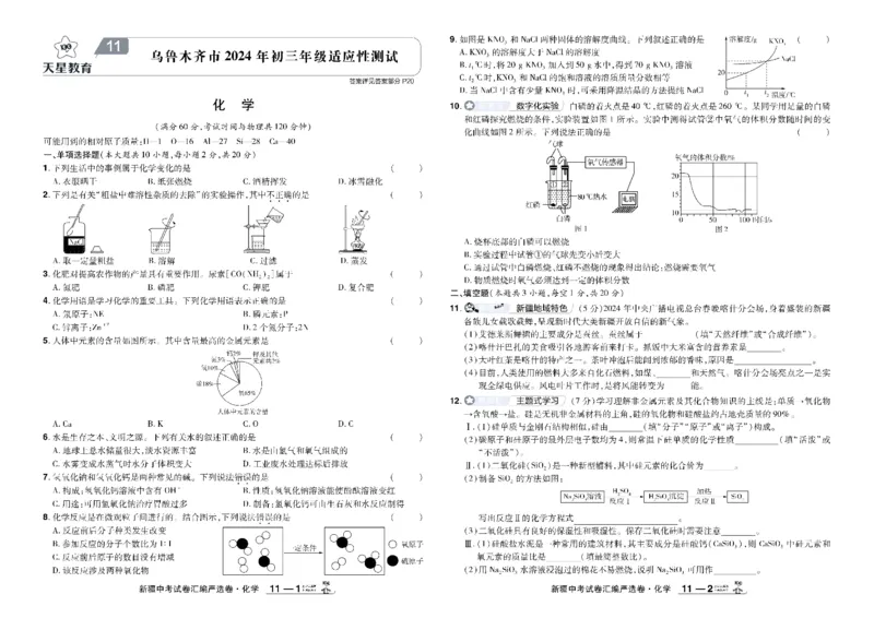 2026《中考化学45套》新疆_45套中招_2026《中考化学45套》新疆