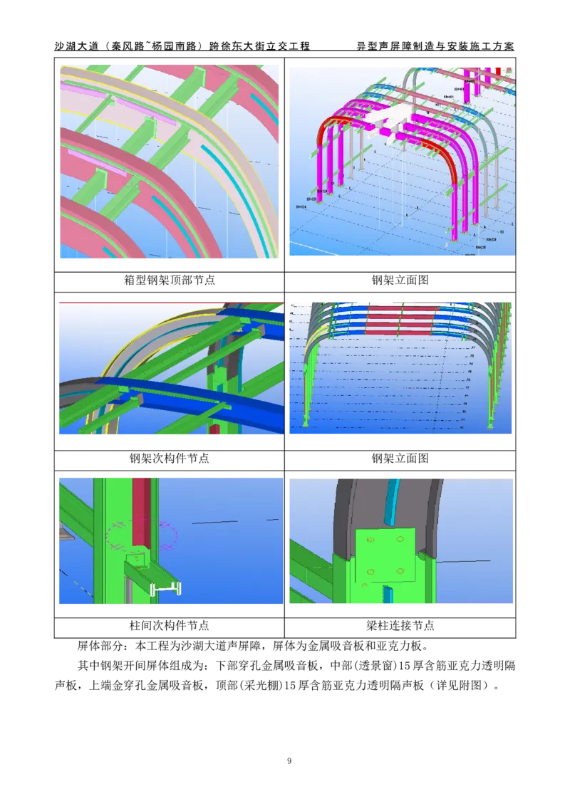 沙湖大道异型声屏障制造与安装施工方案_2021-2023年优秀施组方案_施工方案_方案09-沙湖大道项目异型声屏障制造与安装施工方案