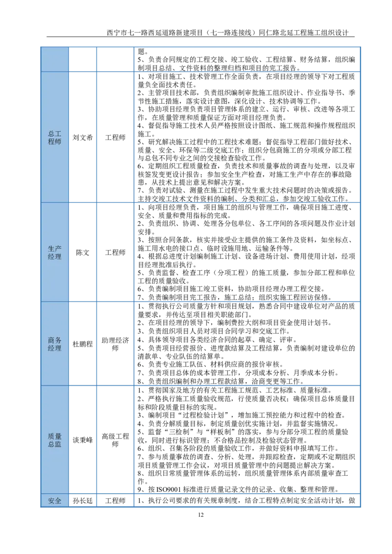 西宁市七一路西延道路新建项目（七一路连接线）同仁路北延工程施工组织设计_2021-2023年优秀施组方案_施工组织设计_001施工组织设计