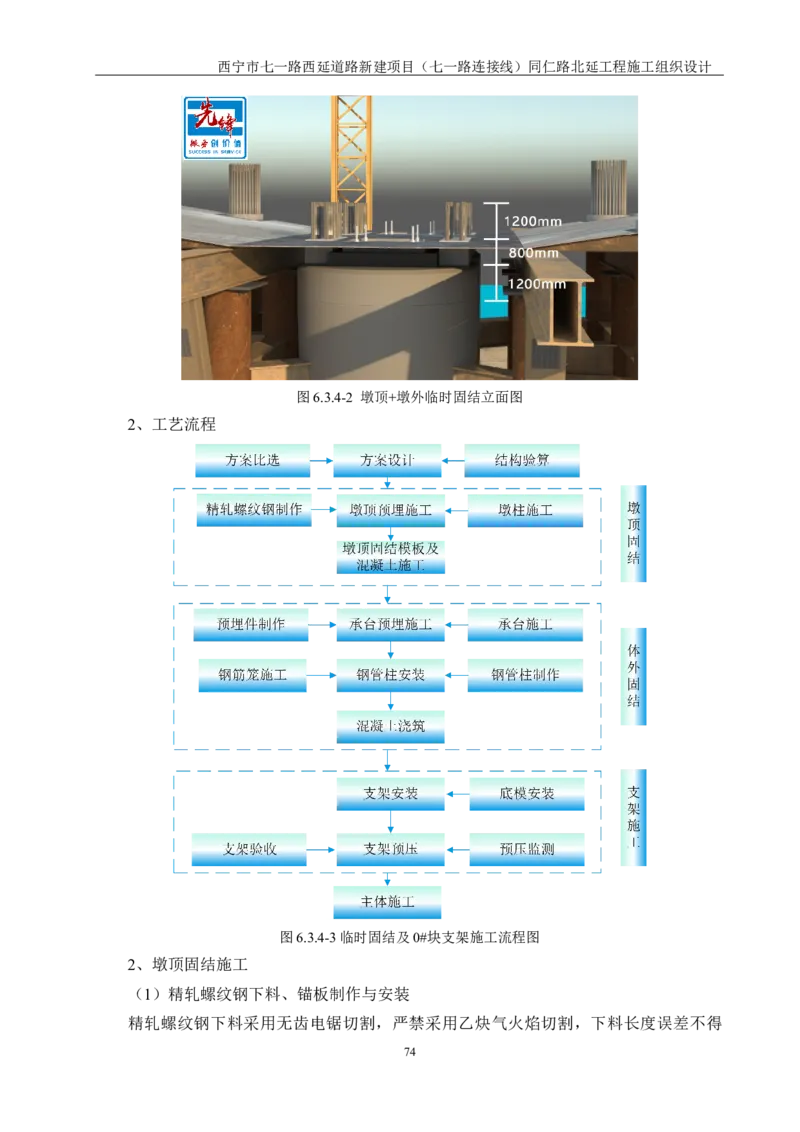 西宁市七一路西延道路新建项目（七一路连接线）同仁路北延工程施工组织设计_2021-2023年优秀施组方案_施工组织设计_001施工组织设计