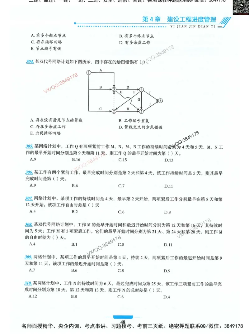 项目管理金点题_2026年一级建造师_2026年一建管理_2025年一建管理SVIP_01-精华文档✿电子教材✿历年真题_72-管理《金点题合集》金月推荐
