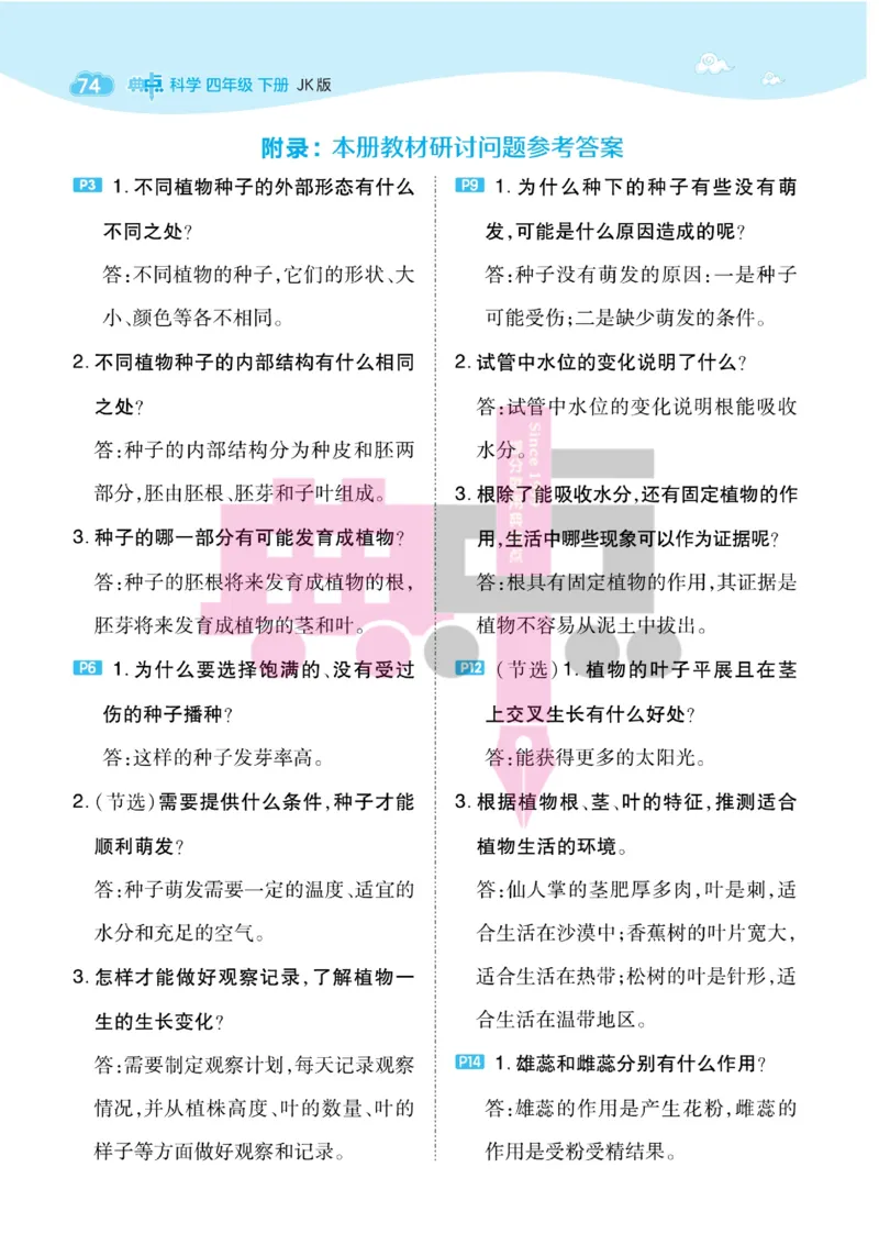 23春典中点四年级科学下(JK版)_2024年人教版小学数学一二三四五六年级上册下册期中期末试a0747_小学全科《同步练习+精品试卷》打包下载（1-6年级单元月考期中期末试卷）_小学科学