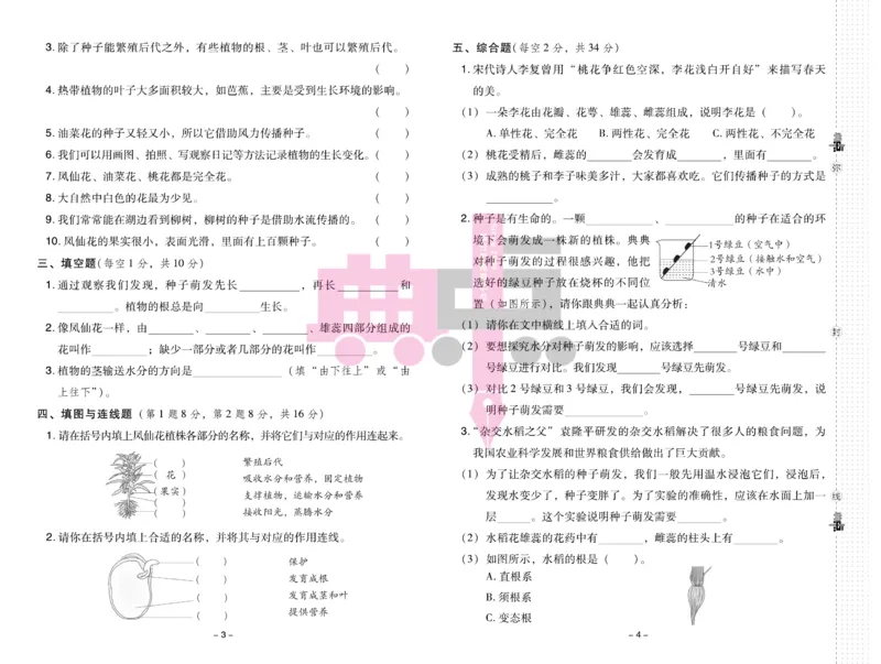 23春典中点四年级科学下(JK版)_2024年人教版小学数学一二三四五六年级上册下册期中期末试a0747_小学全科《同步练习+精品试卷》打包下载（1-6年级单元月考期中期末试卷）_小学科学