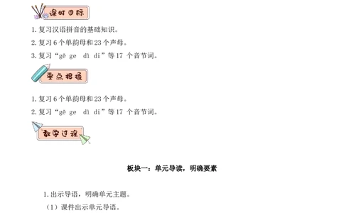 第四单元（教学设计）-一年级语文上册（统编版.2024秋）_一年级语文上册（统编版）_大单元教学课件+教学设计+作业设计+教学计划