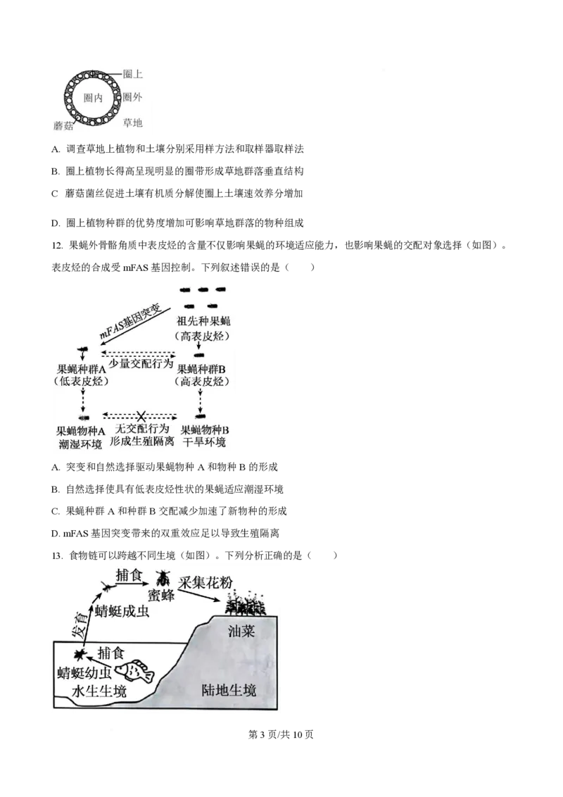 2025年高考生物试卷（广东卷）（空白卷）_生物历年高考真题_新&middot;PDF版2008-2025&middot;高考生物真题_生物（按年份分类）2008-2025_2025&middot;高考生物真题