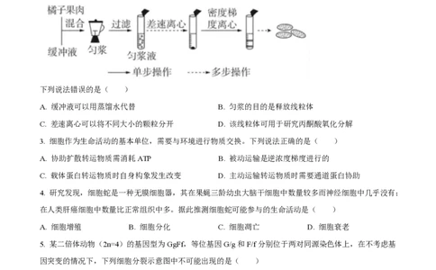 2025年高考生物试卷（云南卷）（空白卷）_生物历年高考真题_新&middot;PDF版2008-2025&middot;高考生物真题_生物（按年份分类）2008-2025_2025&middot;高考生物真题