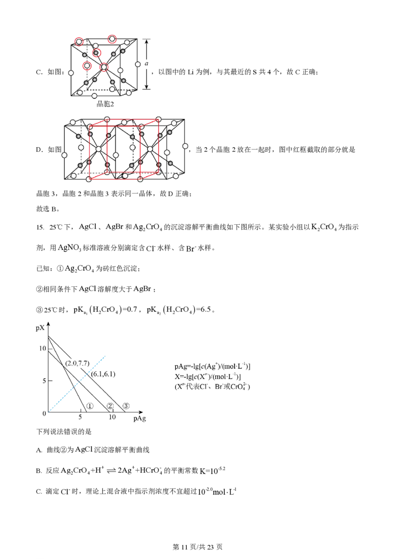 2024年高考化学试卷（辽宁）（解析卷）_历年高考真题合集_化学历年高考真题_新&middot;PDF版2008-2025&middot;高考化学真题_化学（按年份分类）2008-2025_2024&middot;高考化学真题
