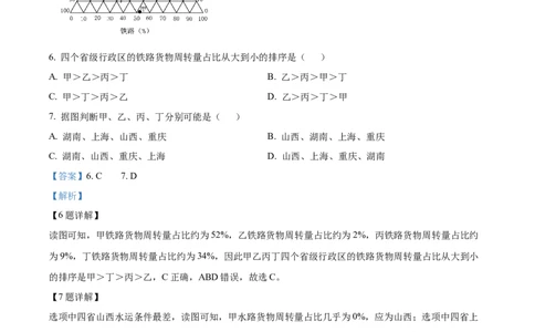 2024年高考地理试卷（江西）（解析卷）_地理历年高考真题_新&middot;Word版2008-2025&middot;高考地理真题_地理（按年份分类）2008-2025_2024&middot;地理高考真题