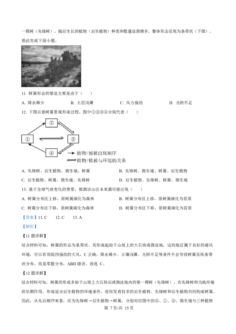 2025年高考地理试卷（安徽卷）（解析卷）_地理历年高考真题_新&middot;Word版2008-2025&middot;高考地理真题_地理（按年份分类）2008-2025_2025&middot;地理高考真题