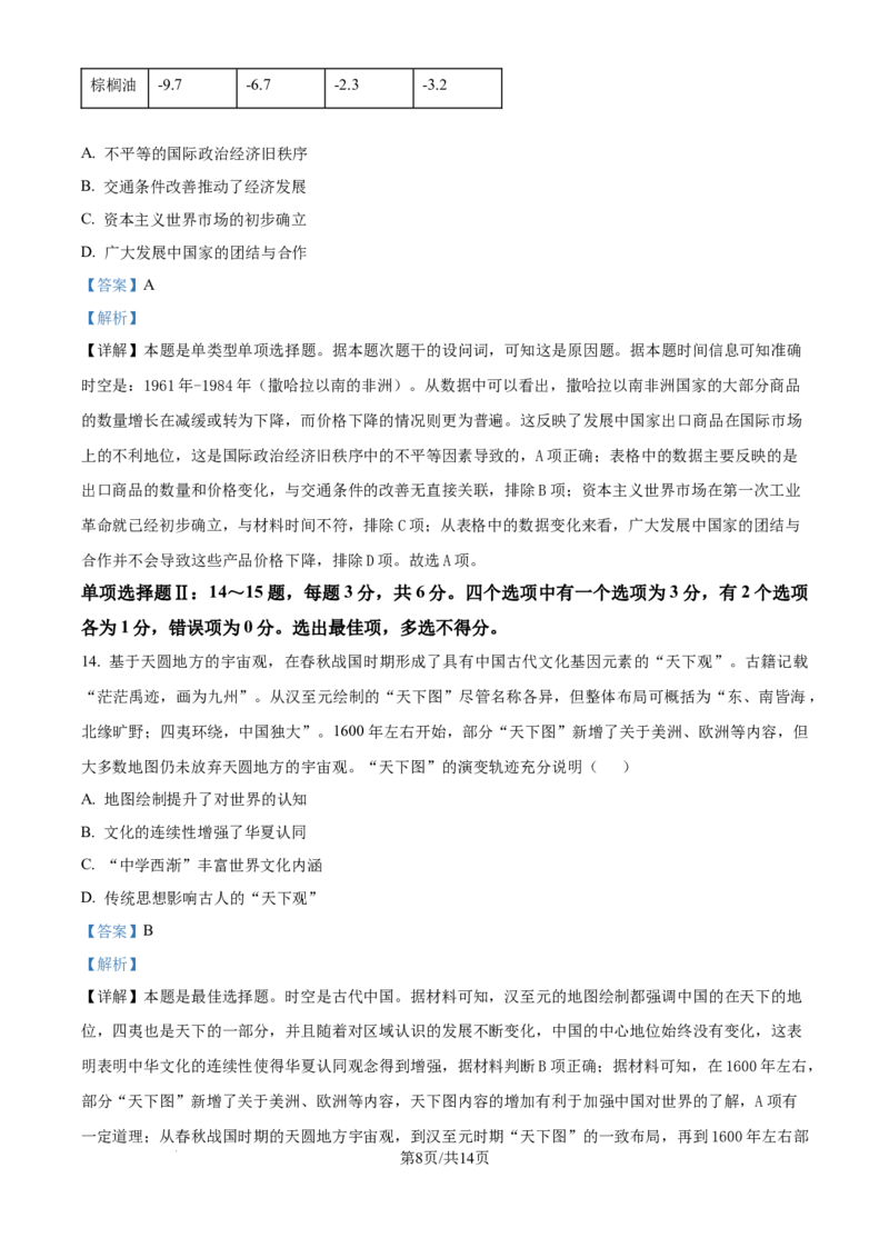 2024年高考历史试卷（海南）（解析卷）_历史历年高考真题_新&middot;Word版2008-2025&middot;高考历史真题_历史（按年份分类）2008-2025_2024&middot;历史高考真题(1)