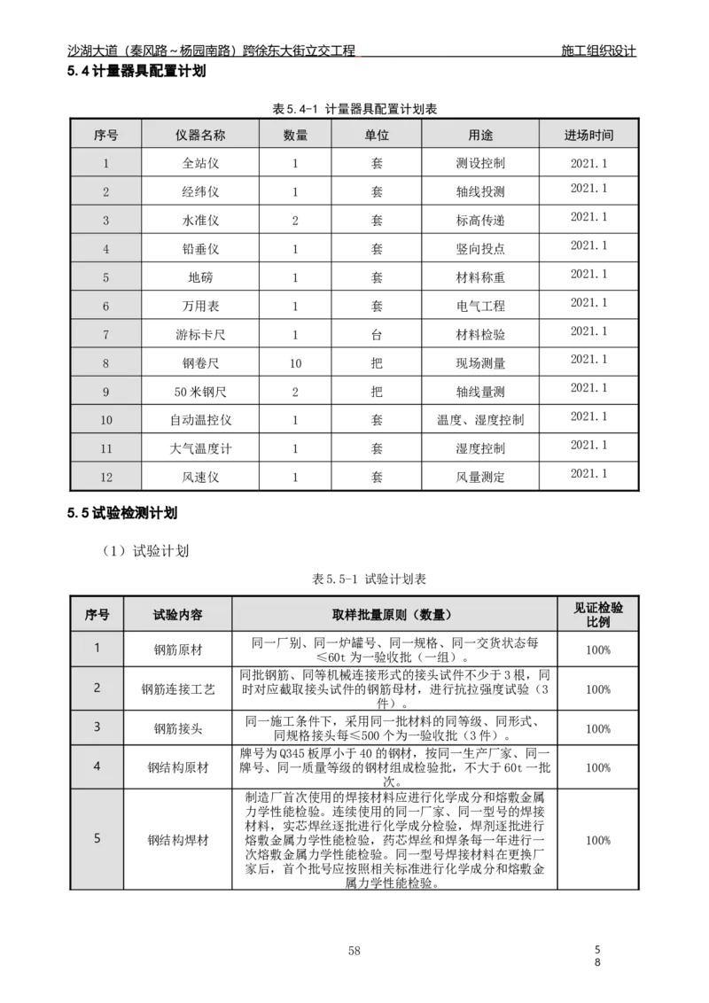 沙湖大道项目施工组织设计_2021-2023年优秀施组方案_施工组织设计_施组06-沙湖大道项目施工组织设计