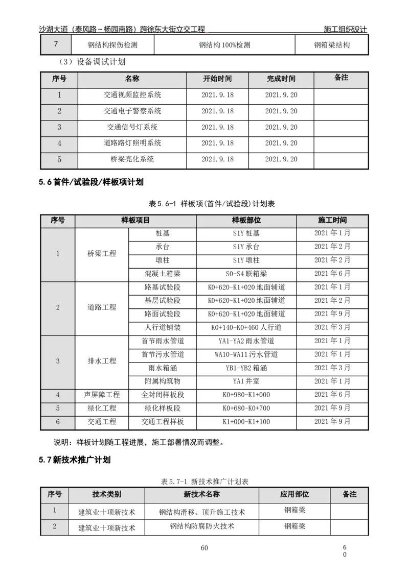 沙湖大道项目施工组织设计_2021-2023年优秀施组方案_施工组织设计_施组06-沙湖大道项目施工组织设计