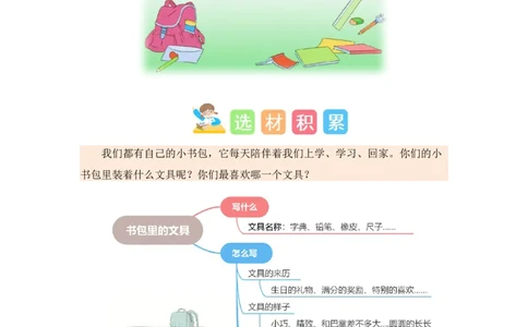 第六单元写话：书包里的文具（素材积累）-（统编版）_一年级语文上册（统编版）_单元写作能力提升_2024新课标