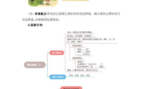 第三单元写话：请你帮个忙（范文点评）-（统编版）_一年级语文下册（统编版）_单元写作能力提升_2024版