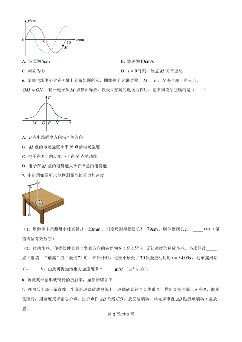 2025年高考物理试卷（海南卷）（1-6,14-18题)（空白卷）_物理历年高考真题_新&middot;PDF版2008-2025&middot;高考物理真题_物理（按年份分类）2008-2025_2025&middot;高考物理真题