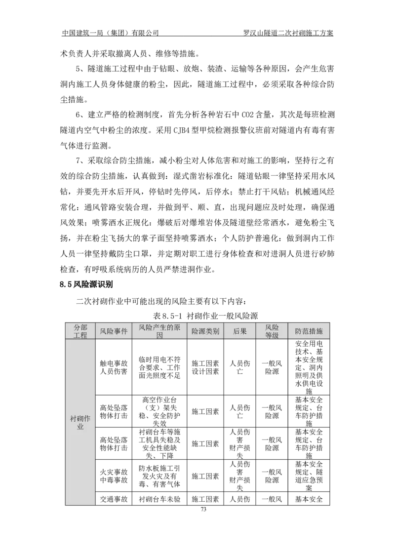 罗汉山隧道二次衬砌施工方案_2021-2023年优秀施组方案_施工方案_方案29-罗汉山隧道二衬施工方案_01罗汉山隧道二衬施工方案