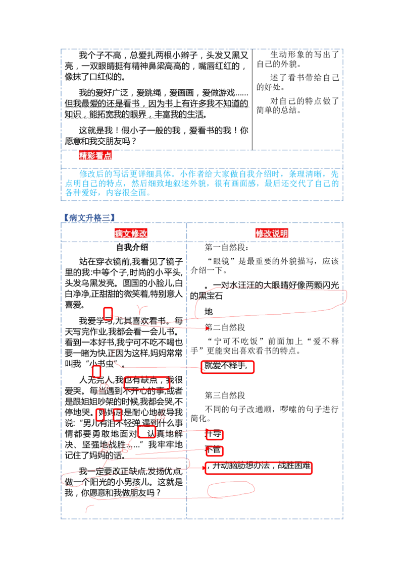 第五单元写话：交朋友（范文点评）-（统编版&middot;2024秋）_一年级语文上册（统编版）_单元写作能力提升_2024新课标