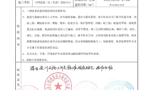 基础（主体）结构验收记录2_2021-2023年优秀施组方案_施工组织设计_施组02-青岛国际院士港二期项目一标段施工组织设计_2、质量竣工验收记录_分部