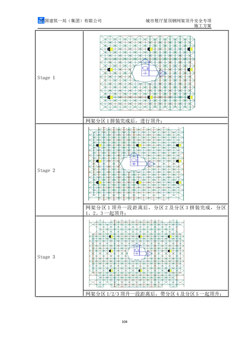 城市展厅屋顶钢网架顶升安全专项施工方案（专家论证后）_2021-2023年优秀施组方案_施工方案_方案05-城市展厅屋顶钢网架顶升安全专项施工方案_1、施工方案