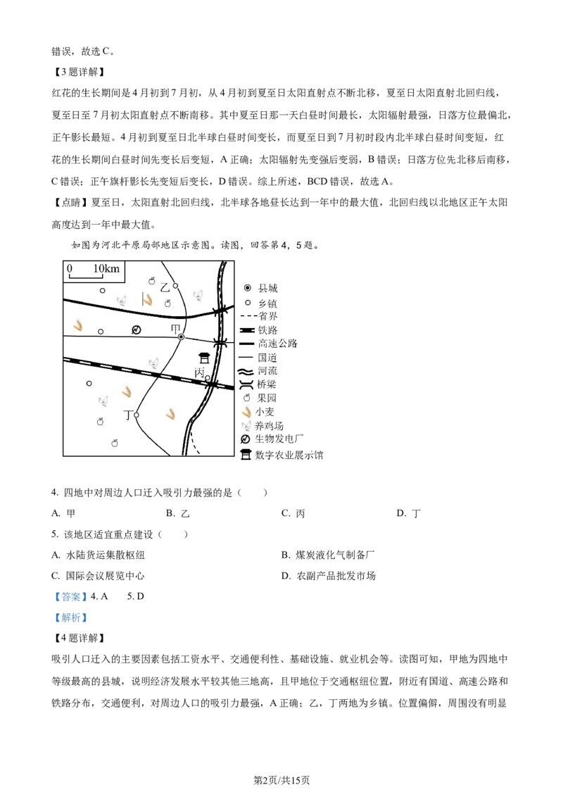 2024年高考地理试卷（北京）（解析卷）_地理历年高考真题_新&middot;Word版2008-2025&middot;高考地理真题_地理（按年份分类）2008-2025_2024&middot;地理高考真题