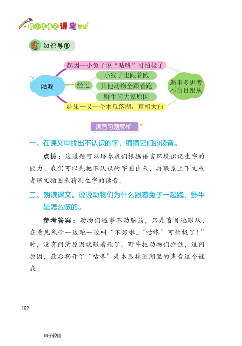 《博小优课堂笔记》语文1年级下册（RJ）_一年级上下册资料_小学一年级学习资料-25年更新版_1-02、小学一年级语文下册_3-6-2-2、练习题、作业、专项、试卷_部编（人教）版_电子册类