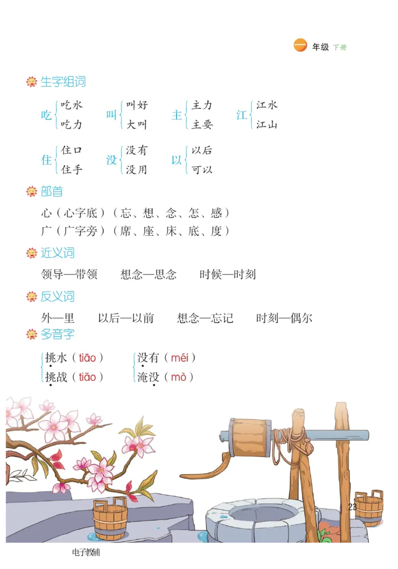 《博小优课堂笔记》语文1年级下册（RJ）_一年级上下册资料_小学一年级学习资料-25年更新版_1-02、小学一年级语文下册_3-6-2-2、练习题、作业、专项、试卷_部编（人教）版_电子册类