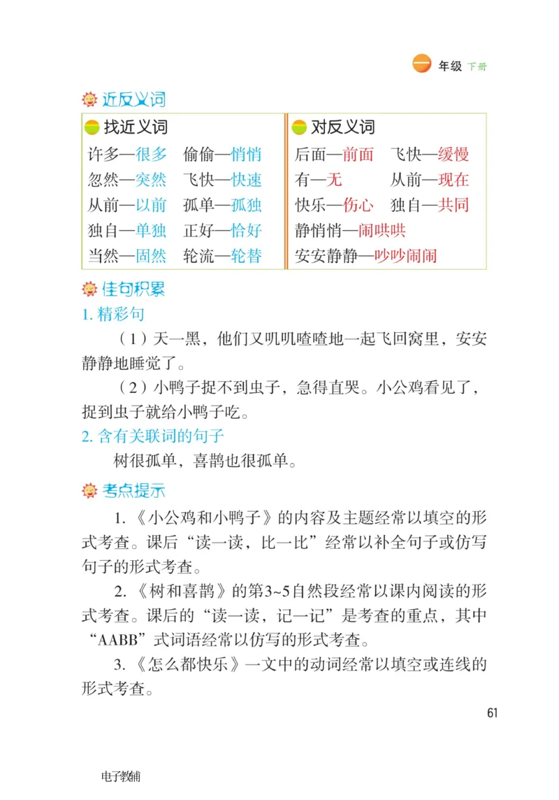 《博小优课堂笔记》语文1年级下册（RJ）_一年级上下册资料_小学一年级学习资料-25年更新版_1-02、小学一年级语文下册_3-6-2-2、练习题、作业、专项、试卷_部编（人教）版_电子册类