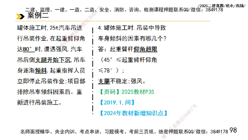 高扬二建机电真题班2025_2026年一级建造师_2026年一建机电_2025年一建机电SVIP_04-冲刺串讲✿考点强化✿小灶集训_31-机电《案例专项班》高扬DL_讲义_2025一建机电板块刷题资料