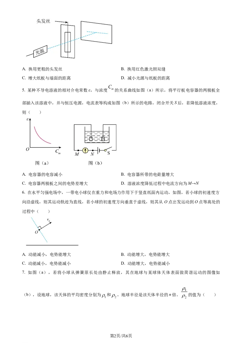 2024年高考物理试卷（辽宁）（空白卷）_物理历年高考真题_新&middot;Word版2008-2025&middot;高考物理真题_物理（按年份分类）2008-2025_2024&middot;高考物理真题