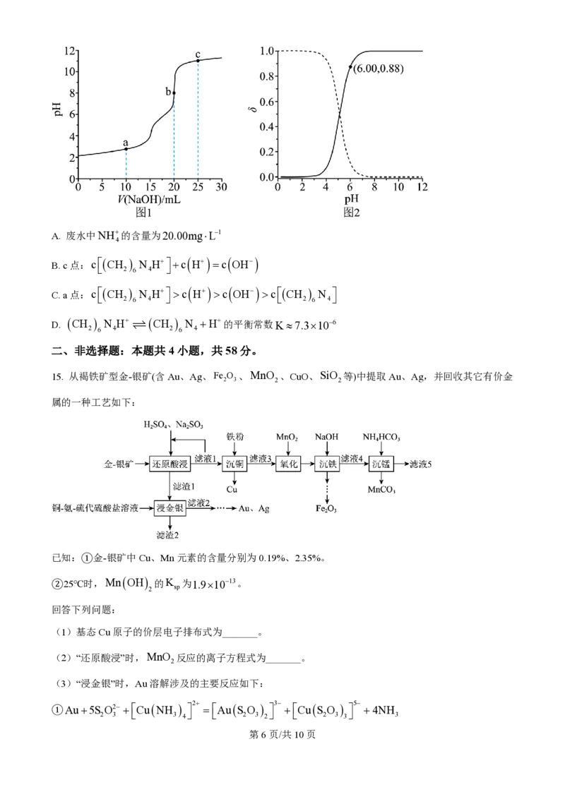 2025年高考化学试卷（云南卷）（空白卷）_历年高考真题合集_化学历年高考真题_新&middot;PDF版2008-2025&middot;高考化学真题_化学（按年份分类）2008-2025_2025&middot;高考化学真题