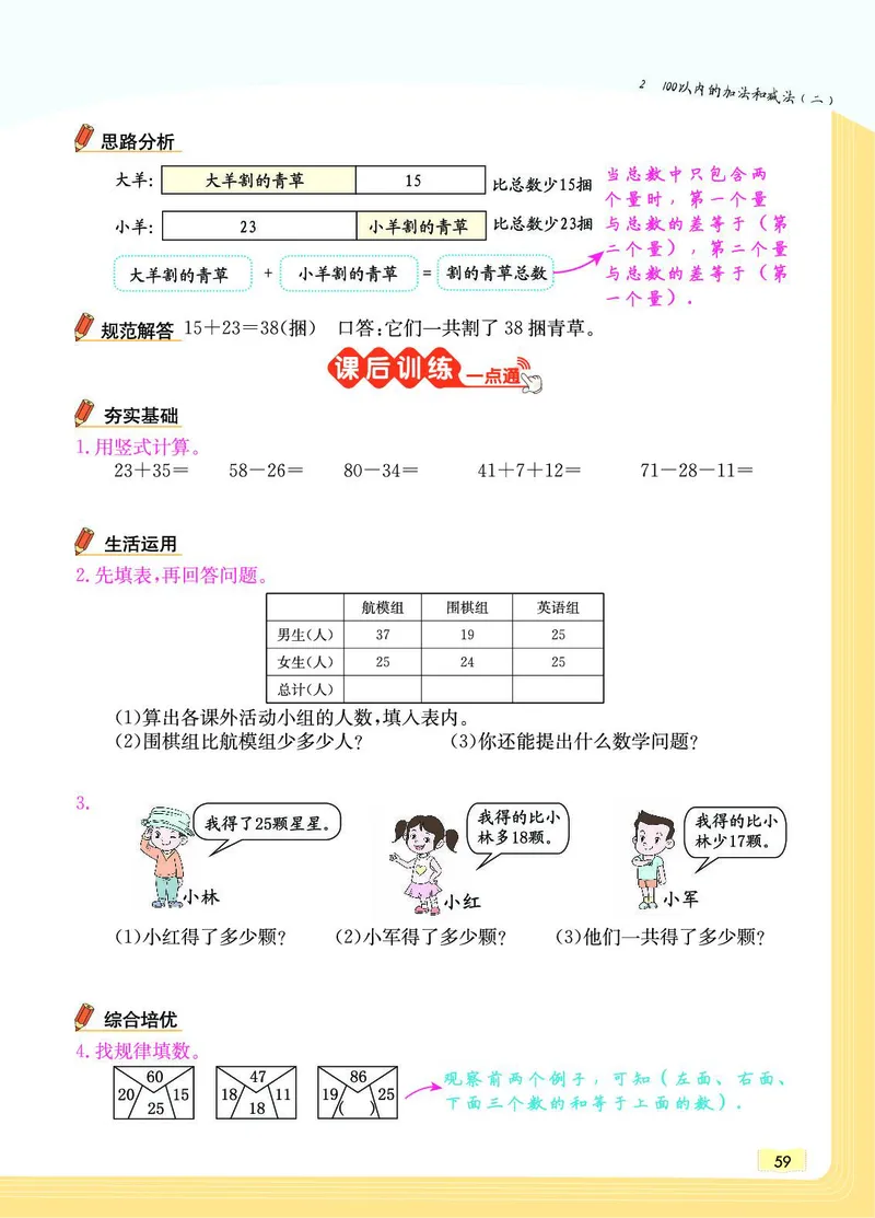 《教材一点通》数学2年级上册（RJ）_二年级上下册资料_小学二年级学习资料-25年更新版_2-03、小学二年级数学上册_2-3-2、练习题、作业、试题、试卷_人教版_电子册类