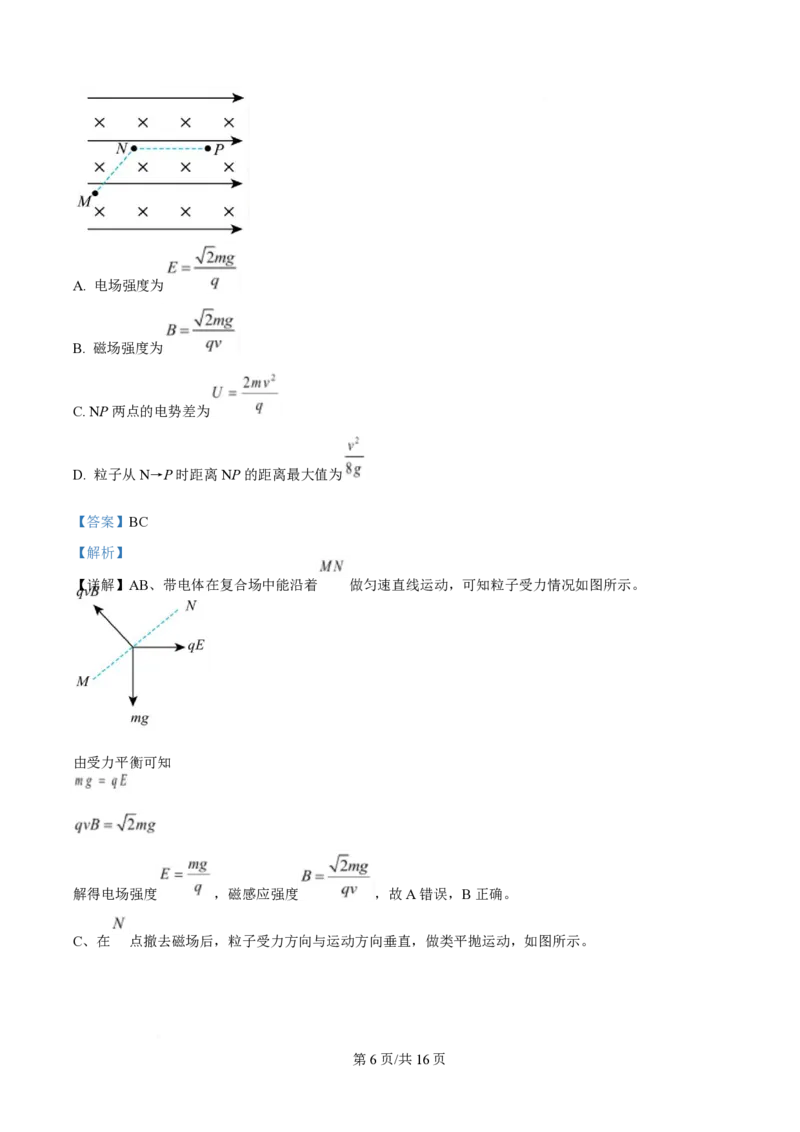 2025年高考物理试卷（福建卷）（部分）（解析卷）_物理历年高考真题_新&middot;PDF版2008-2025&middot;高考物理真题_物理（按年份分类）2008-2025_2025&middot;高考物理真题